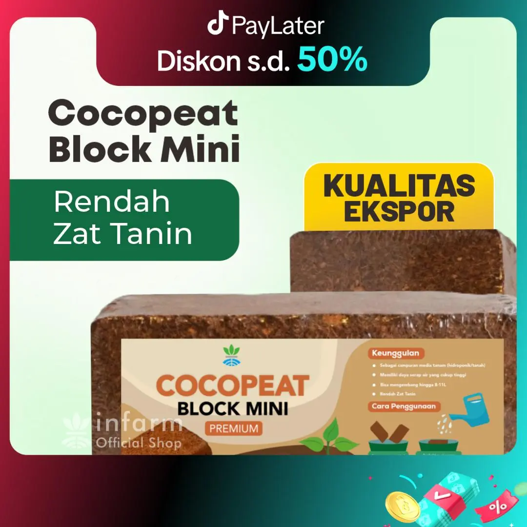 Cocopeat Block  Media Tanam Sabut Kelapa Halus INFARM