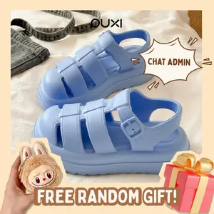 [FG] SEOLA PUXI - Sandal Cewek Korea Kekinian Sendal Wanita Free Box Dan Sertifikat Size 36-41