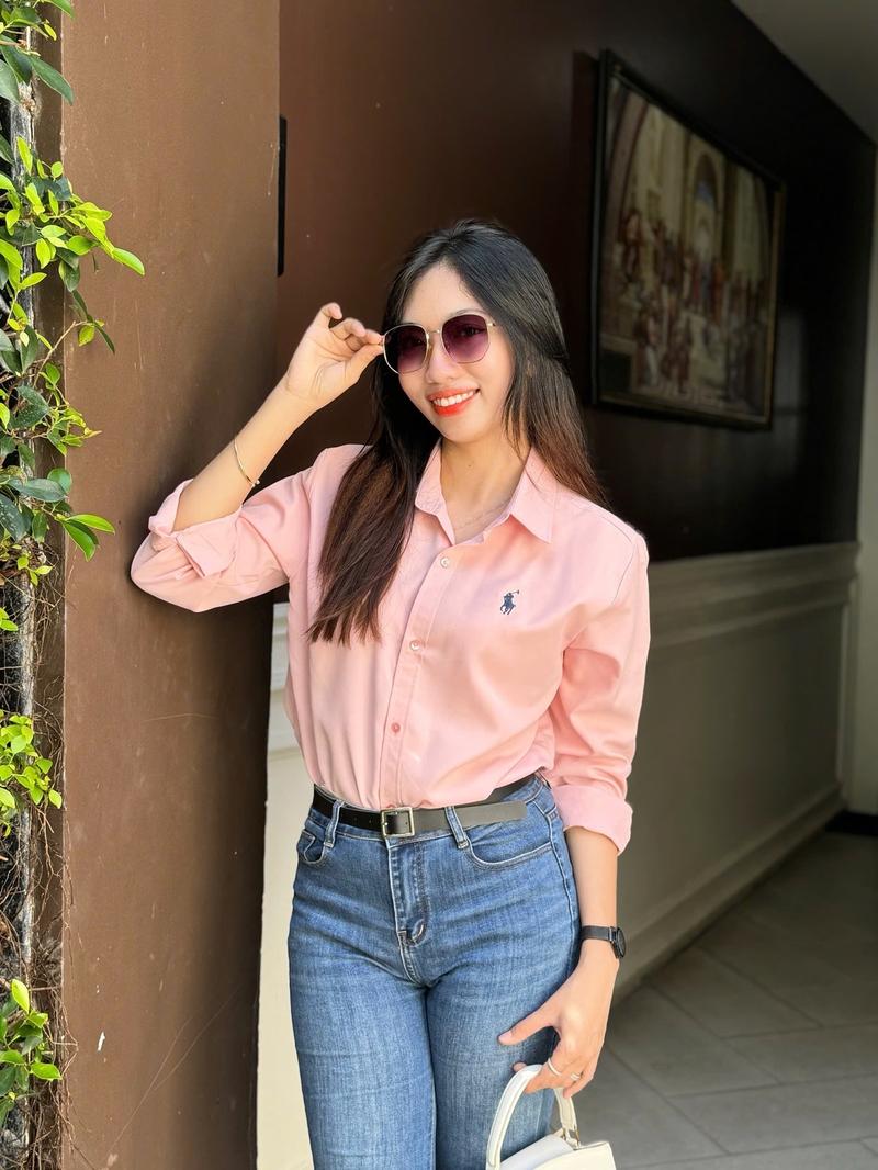 Product Introduction of Áo sơ mi nữ thiết kế kiểu dài tay thêu hình ngựa TOYOUstyle - áo sơ mi form rộng women top 15