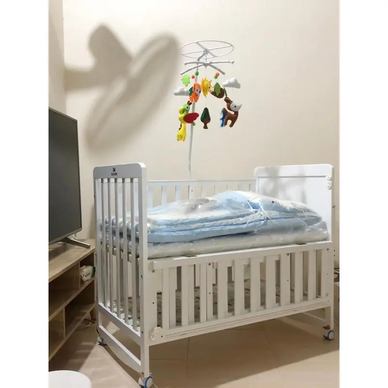 Nôi Em Bé S318 Hatato phủ 3 lớp sơn trắng dùng cho bé từ 0-4 tuổi có thể làm nôi cho trẻ sơ sinh 5