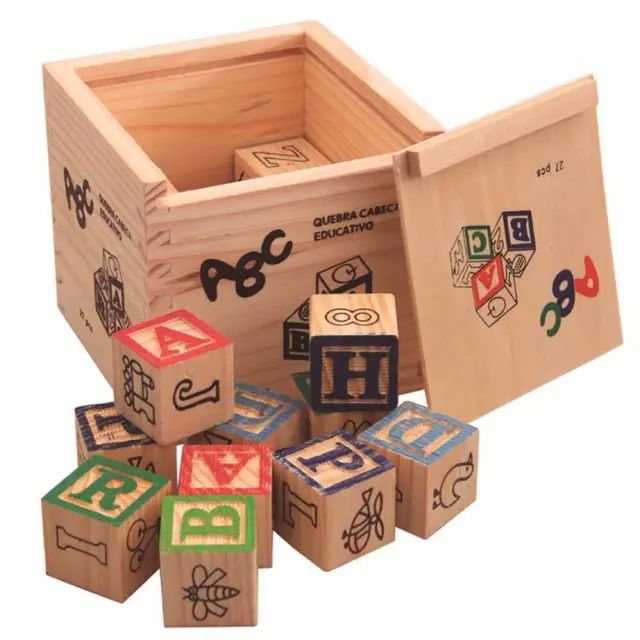 Wooden 27pcs. Blocks (Alphabet&Numbers