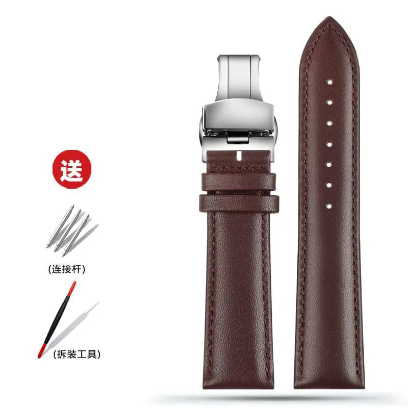 Dây Đeo Đồng Hồ Bằng Da Thật, Thích Hợp Cho Casio EFR-552D / EFB-670 / Efv-540 ECB-900, Màu Xanh Dương, Vòng Đeo Tay Đồng Hồ 1
