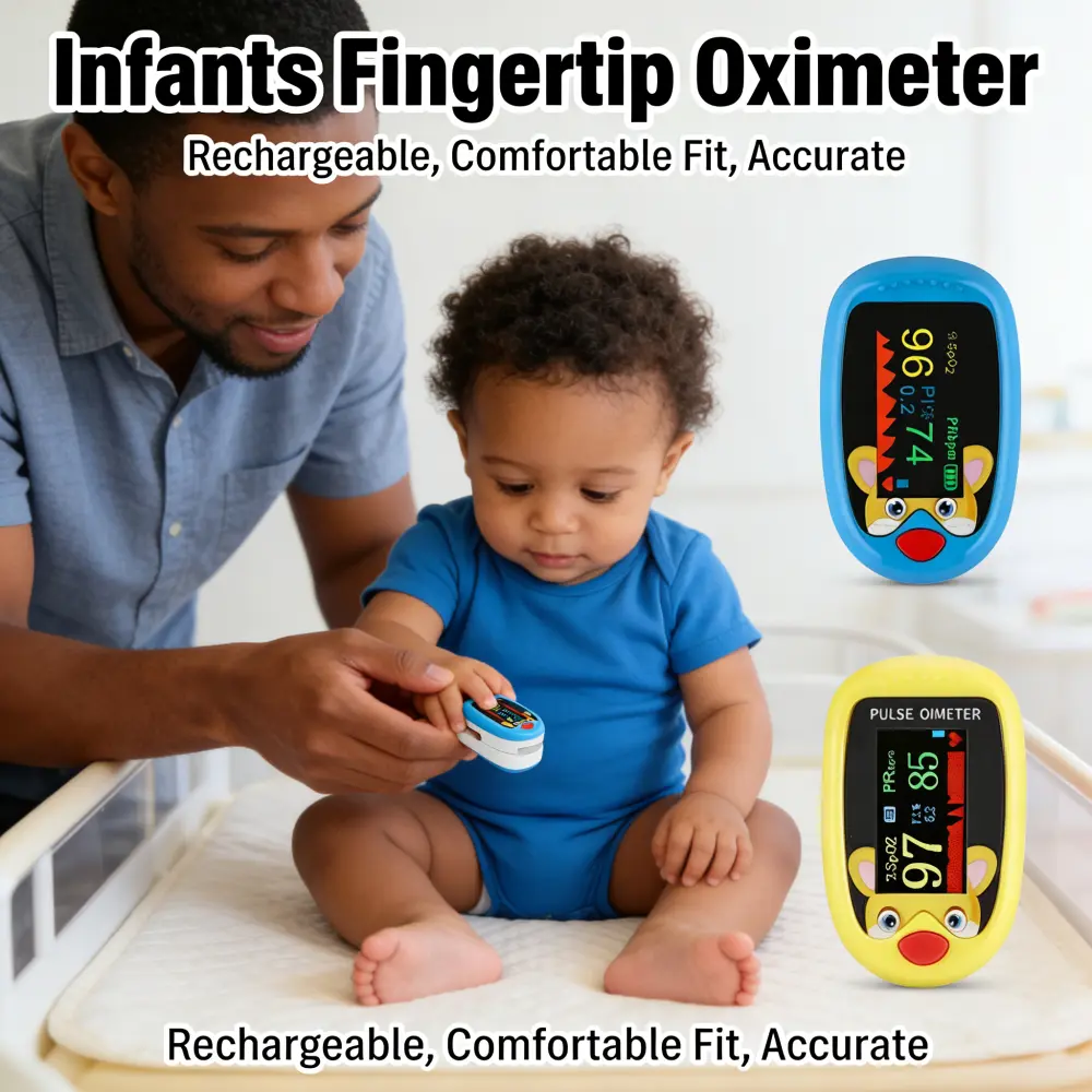 Infant to Teen Pulse Oximeter, Rechargeable SPO2 & Heart Rate Monitor ...