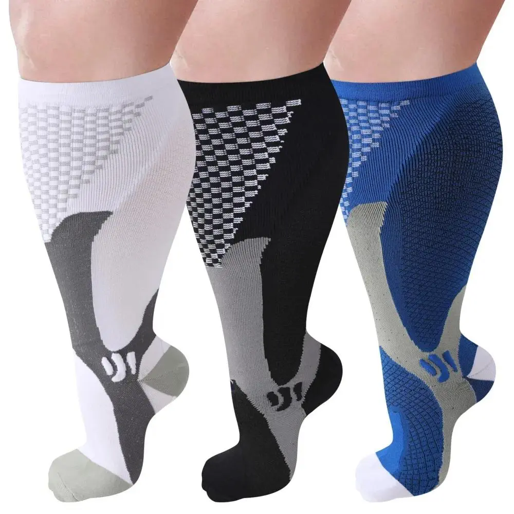 Sports Leg Socks, 1 Pair Compression Leg Sleeves, Breathable Comfortable Leg Socks for Running Jogging Cycling, Sports & Outdoor Accessories