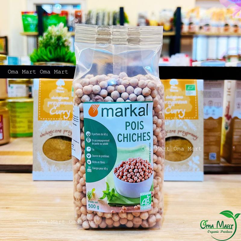 Đậu gà hữu cơ Markal 500g, Thực phẩm cho chế độ ăn kiêng, vegan, ăn chay thực dưỡng