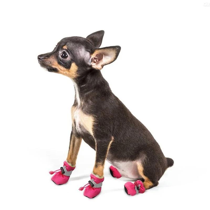 Product Introduction of 4 pcs/set waterproof pet dog shoes anti-slip rain boots footwear for small cats dogs puppy dog pet booties pet paw accessories 19
