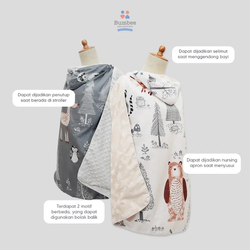 [ BUY 1 GET 1 ] Bumbee Collection  - Selimut Bayi On The Go Blanket FREE Box Packaging Exclusive Ready stock 4