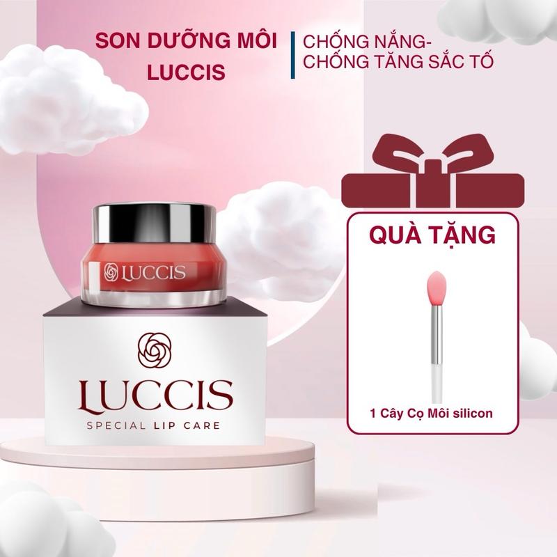 [ Son Dưỡng LUCCIS Có Màu ] Chống Nắng - Chống Tăng Sắc Tố Môi Giúp Môi Mềm Mịn , Căng Bóng - Hỗ Trợ Lên Màu Môi Sau Phun Hũ Mỹ Phẩm 18g