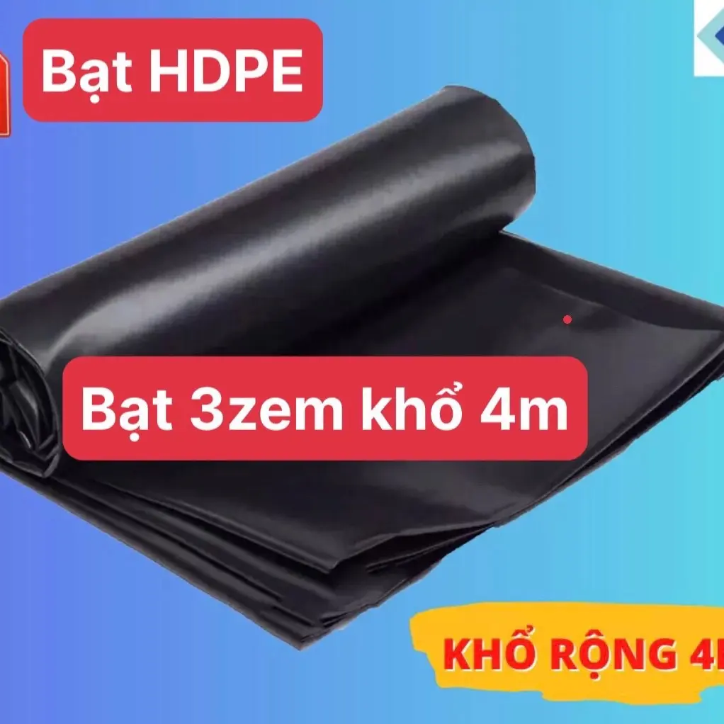 Bạt lót hồ cá koi bằng bạt HDPE dày 3zem khổ 4m( bán mét dài)