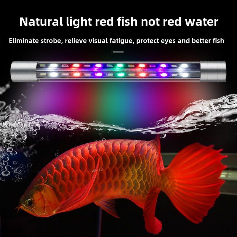 Product Introduction of Fish Tank Light LED Waterproof Lighting Aquarium Submersible Dragon Fish Light Super Bright Color Enhancing Small Tri-Color Fish Tank Light 0