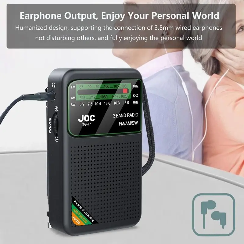 Đài Phát Thanh Cầm Tay Mini Cổ Điển, Năm 2025, Đa Băng Tần AM / FM / SW, Sạc Type-C, Quét Tự Động, Loa Lớn, Thích Hợp Làm Quà Tặng Cho Người Già Và Cha Mẹ, Lý Tưởng Để Sử Dụng Ngoài Trời Và Cắm Trại, Thời Lượng Pin Lâu Dài 6