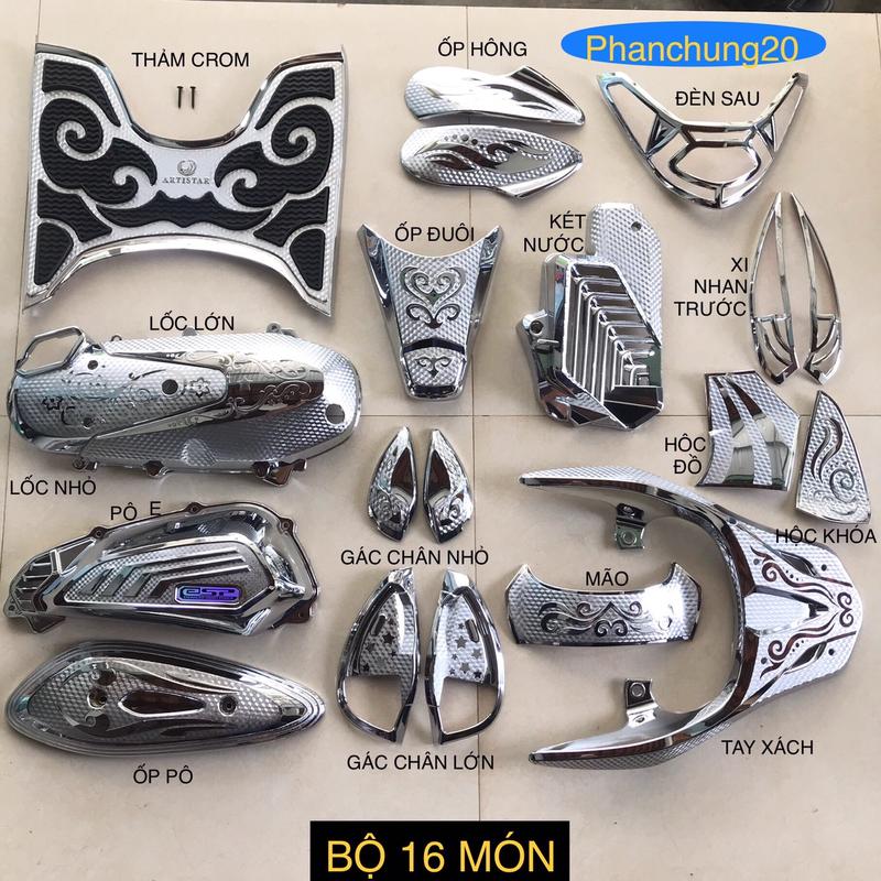SH MODE 2020 2021 2022 2023 2024 2025 BỘ ỐP PHỤ KIỆN TRANG TRÍ DÙNG CHO ĐỜI XE SHMODE CROM
