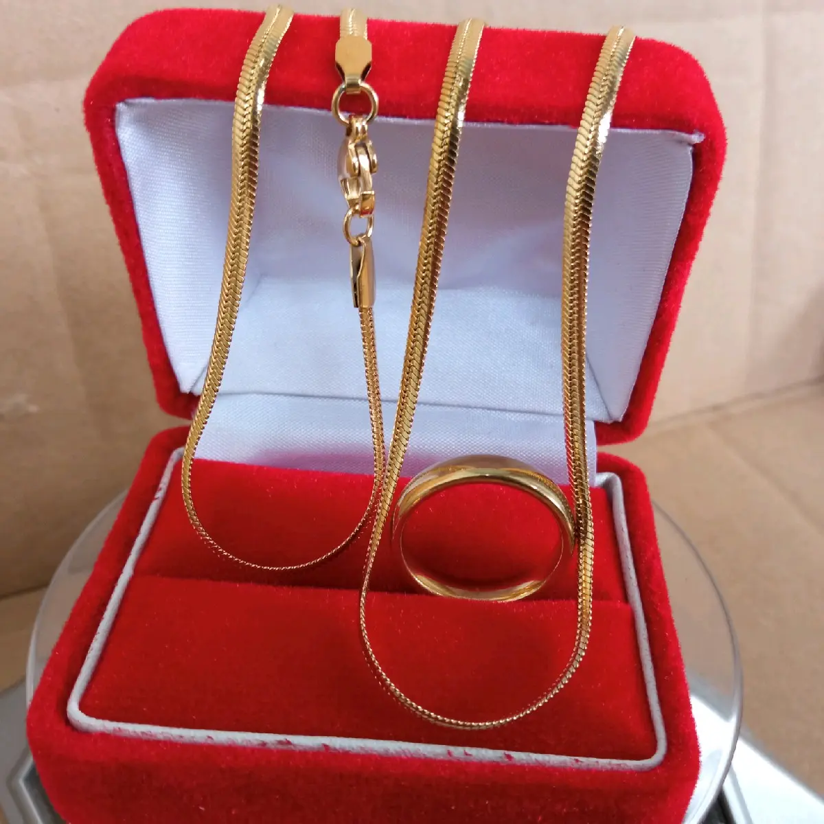 kalung gepeng tittanium ORIGINAL Gold