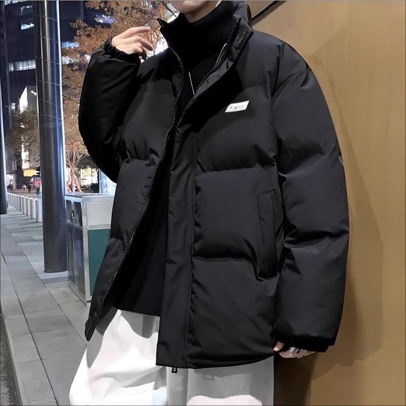 Áo phao béo nam nữ 2 màu đen và kem 3 size 38-80kg - Menswear Jacket