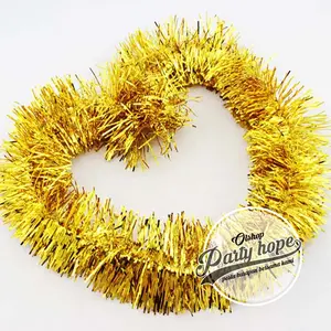 Slinger gold / tinsel / hiasan natal / parcel / slinger rumbai warna