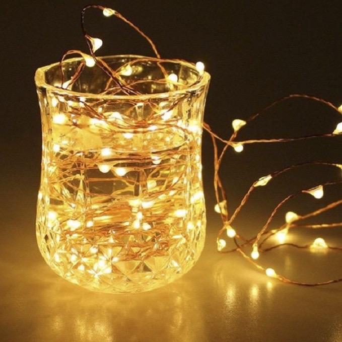  Dây đèn LED trang trí - dây đèn led trang trí loại 1M 2M dùng để trang trí cây thông noel trang trí cây ngày Tết 