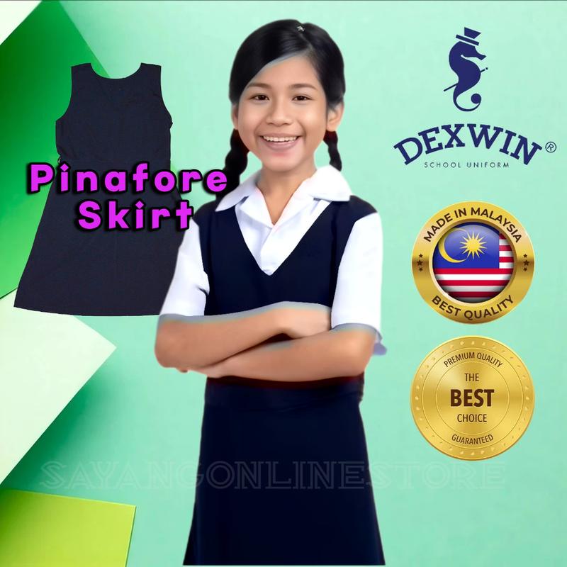 Primary School Girl Uniform Dexwin Pinafore Skirt Cotton Licin - TikTok ...