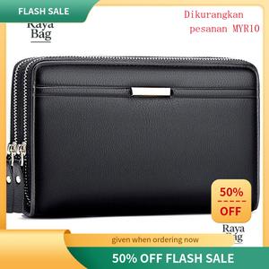 Klac Dompet Lelaki, Kualiti Tinggi, Zip Berganda, Dompet Panjang, Gaya Perniagaan, Sesuai untuk Lelaki Kulit Bags Berzip Coklat Cartoon pouch  bag  lelaki  besar  tahan  lasak waist  bag  men waterproof  phone  bag waist  bag  men waist  bag  men bagy wat