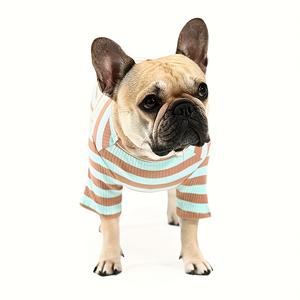 ショップ  服 スーパーソフトドッグクラシックパジャマストライプの子犬、テディ、ポメラニアン、フレンチブルドッグ、ビションフリーゼのための4脚の基本的なシャツスモールミディアムドッグ子犬と猫、犬のパーカースウェットシャツ冬のペット服暖かく通気性 成田  犬  雑貨