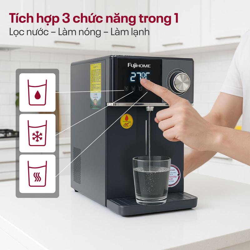 Máy lọc nước RO nóng lạnh FUỊHOME WP302C Lọc RO siêu tốc, khử khuẩn UV - Bảo hành 24 tháng 1