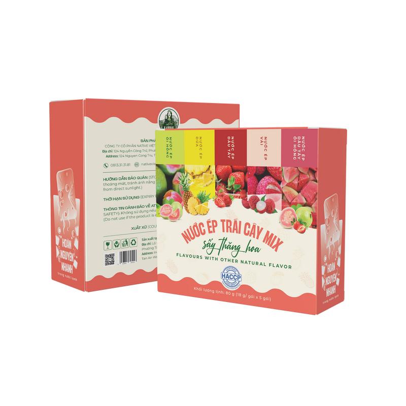 COMBO 10 Viên Lẻ Nước Ép Trái Cây Sấy Thăng Hoa Ovita -  Giữ Vẹn Hương Vị Tươi - Mix Vị chuẩn vị trái cây tươi 2
