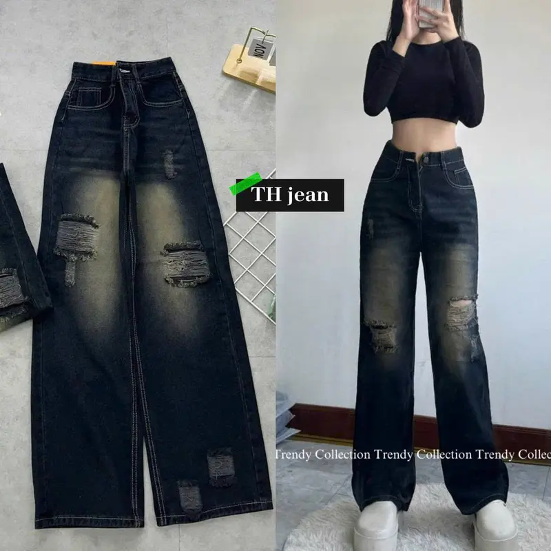 Quần jean SUÔNG  ống rộng thời trang nhiều mẫu nhiều màu 0