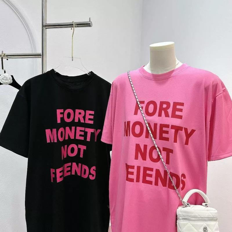 Váy bầu Đầm bầu cotton hàn mềm mại co dãn thoáng mát in chữ nổi bật Nữ Voi Women Dress 5