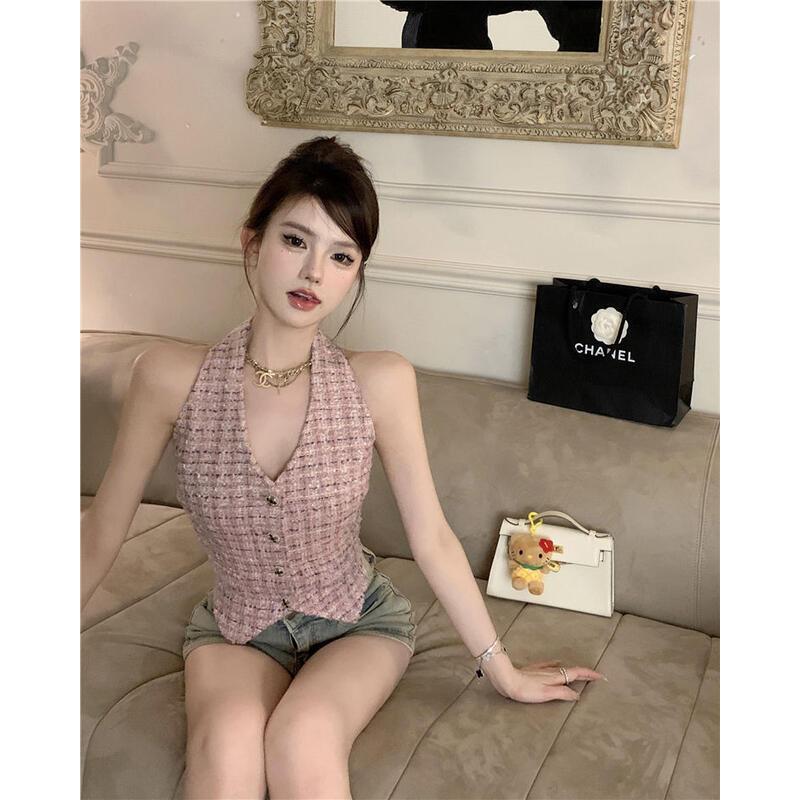 Product Introduction of Cổ Yếm Phong Cách Hàn Quốc, Dễ Thương Và Gợi Cảm, Không Tay, Cổ Áo, Dành Cho Nữ, Thích Hợp Cho Mùa Hè, Dễ Phối Đồ 24