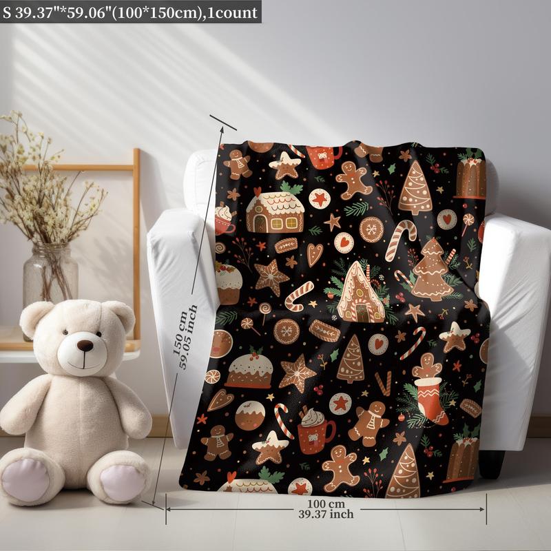 Product Introduction of Christmas Themed Blanket, Soft Comfortable Throw Blanket, Warm Napping Blanket for Home Office Travel Camping, Bedroom Accessories 4