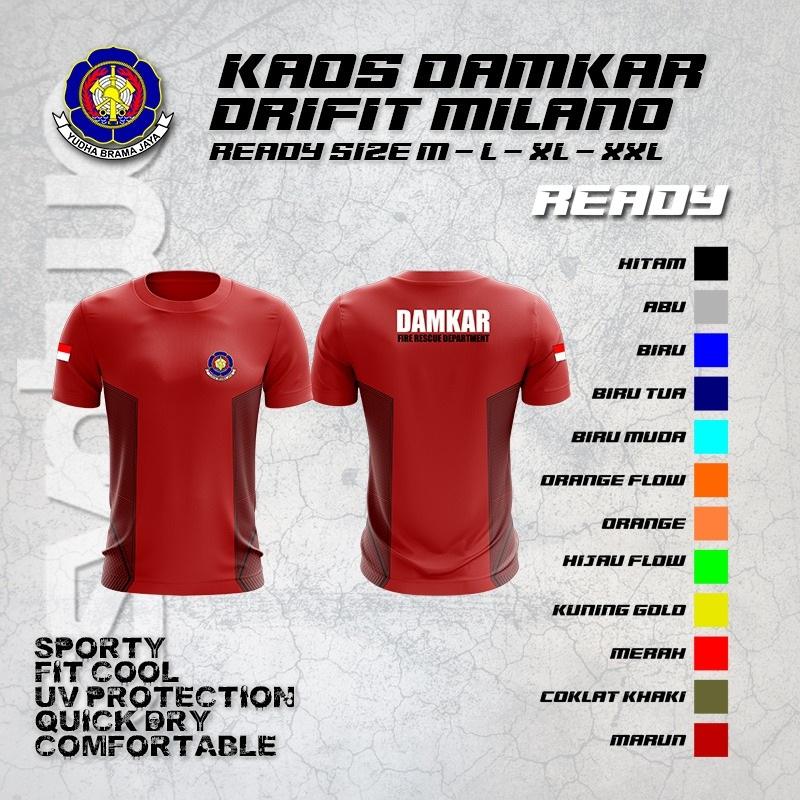 Kaos Damkar Dryfit / Kaos Damkar Bahan Dryfit milano Premium 2
