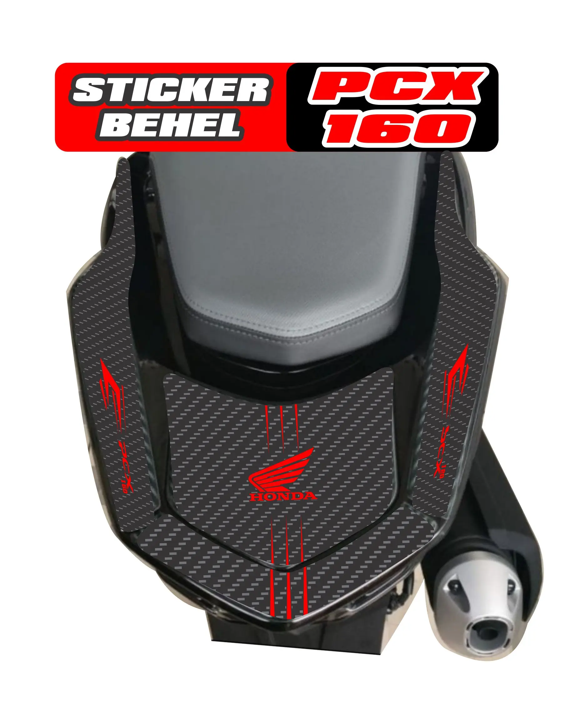 STICKER TANKPAD BEHEL BELAKANG HONDA PCX 160 Motor Motorcycle