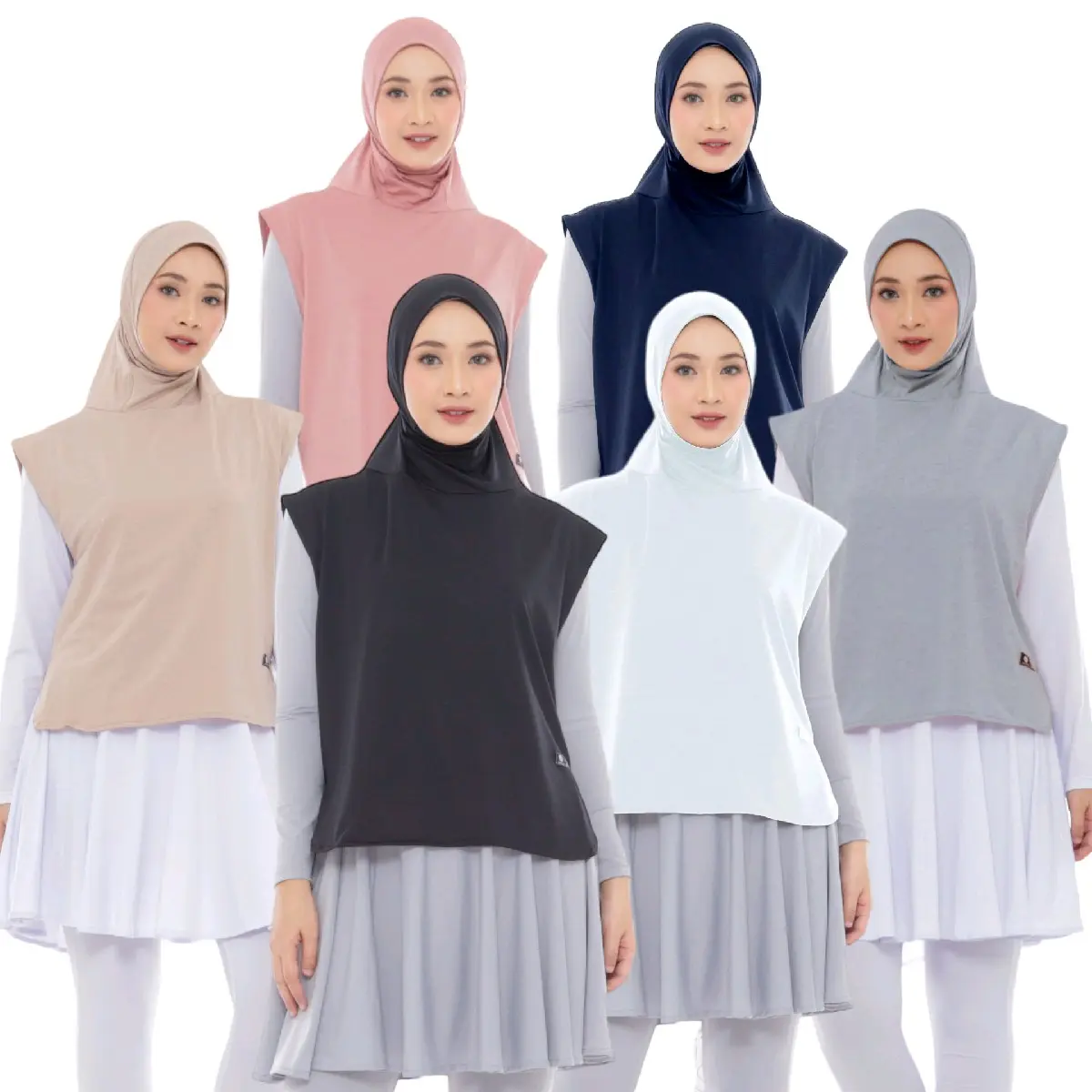 Hijab Rompi Instan Vest Olahraga Wanita Sport Baju Muslim Sporty