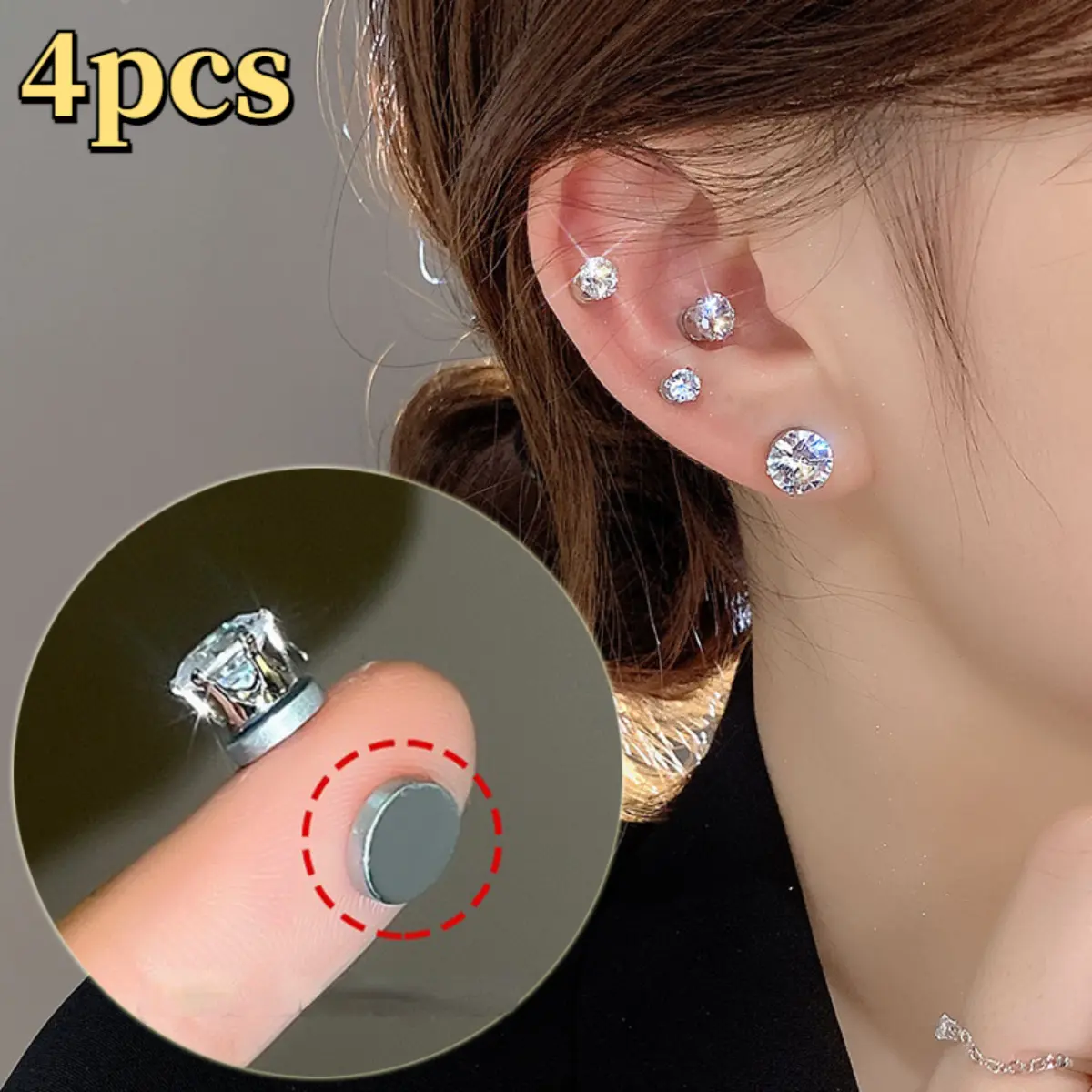 Fashion Huggies Non Tarnish Women 18K Gold Plated Stainless Steel Fashion Huggies Non Tarnish Women 18K Gold Plated Stainless Steel