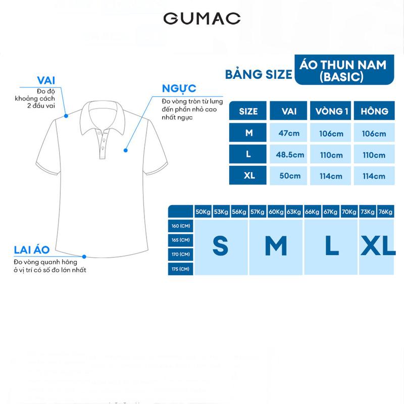 Product Introduction of GUMAC - Áo Polo phối sọc viền LPLNE0829 Nam Thun Menswear Shirt Có Cổ Tay Ngắn 0