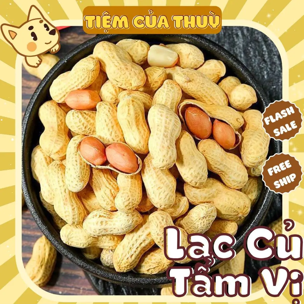 Lạc Củ Tầm Vị, Lạc Rang Nguyên Vỏ Tẩm Vị , Đậu Phộng Nguyên Vỏ Rang Chín Tẩm Vị, Tiệm ăn vặt Thuỳ Bùi