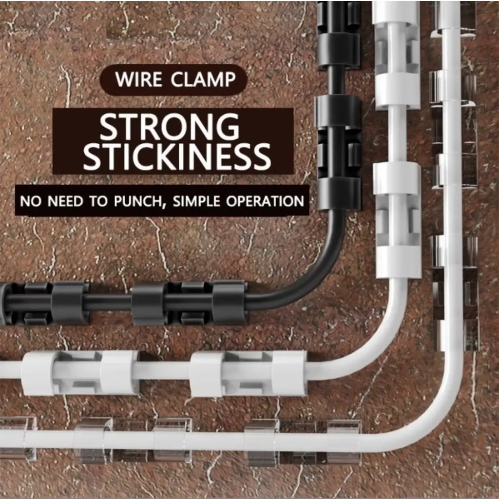 Klip kabel Tempel Dinding Isi 20 Pcs Klem Kabel Klip Cable Dengan Pereka SCORE