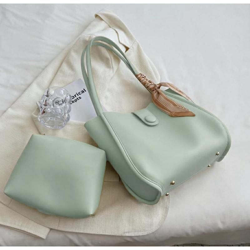 Tas tote bag wanita | Tas kuliah Wanita | Tas Wanita Murah Korea Cewek Totebag Kulit Perempuan cuci kering 【coklat】 tas selempang & bahu 7