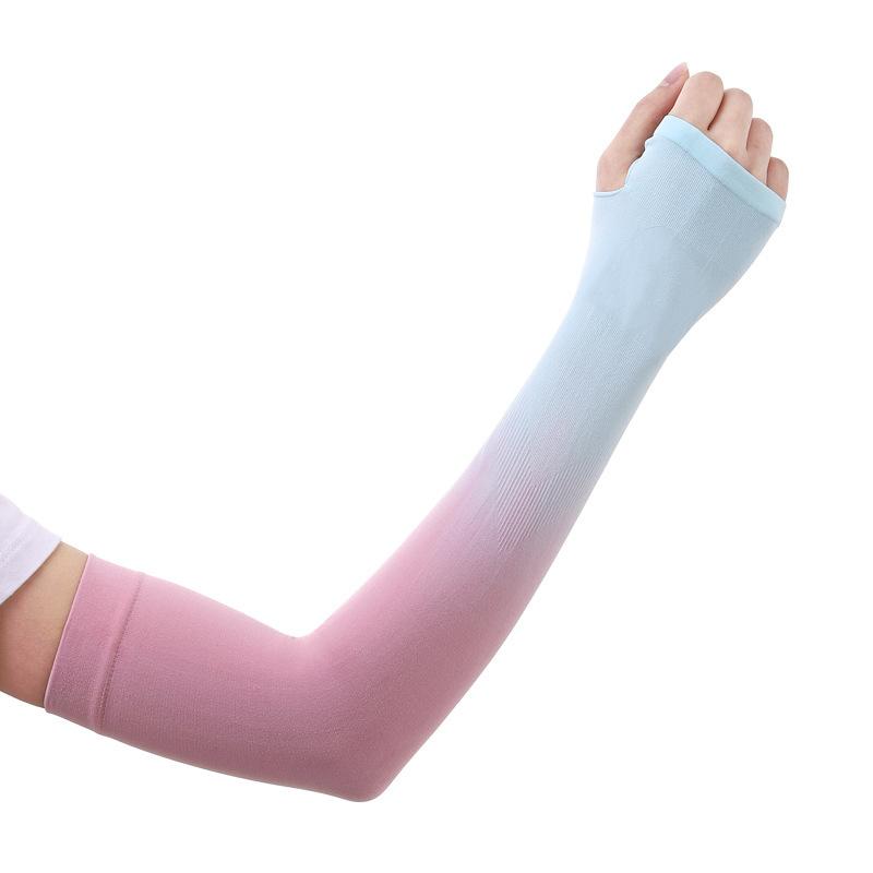 Gradient Color Viscose Fiber Oversleeve Summer Ice Sleeve Thin Female Male UV Protection Cycling Sun Protection Sleeves 6