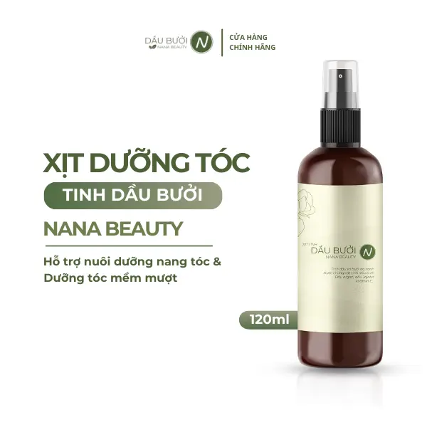 X5NBT120 - Combo 5 Chai Xịt Tinh Dầu Vỏ Bưởi Da Xanh Nana Beauty 120ml hỗ trợ giảm rụng, hỗ trợ mọc tóc, nhanh dài Chăm Sóc Tóc 3