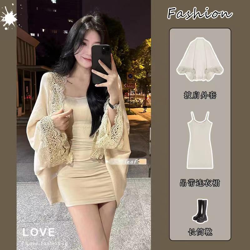 Product Introduction of Váy Hai Dây, Bộ Đồ Nữ, Hàng Mới Về Mùa Hè 2024, Dễ Thương Và Gợi Cảm, Váy Bodycon, Chống Nắng, Phong Cách Inverness Women Dress Khuy 1