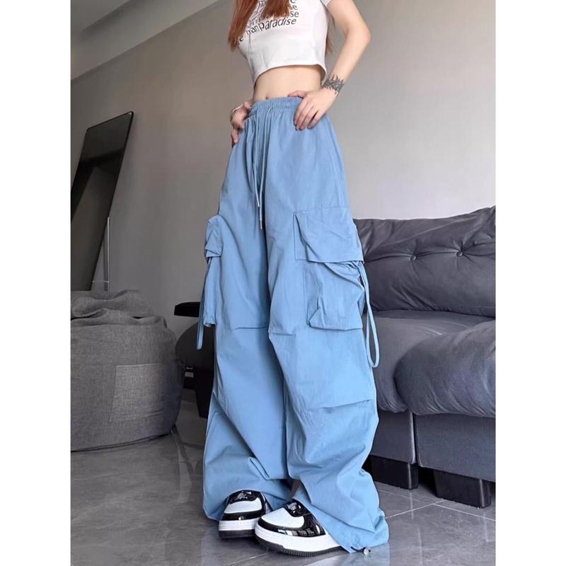 [MỚI] Quần túi hộp ống rộng unisex nam, nữ chất kaki  mềm, dây rút jogger bigsize, màu xanh biển, kem, đen mun Cargo Pant MS02