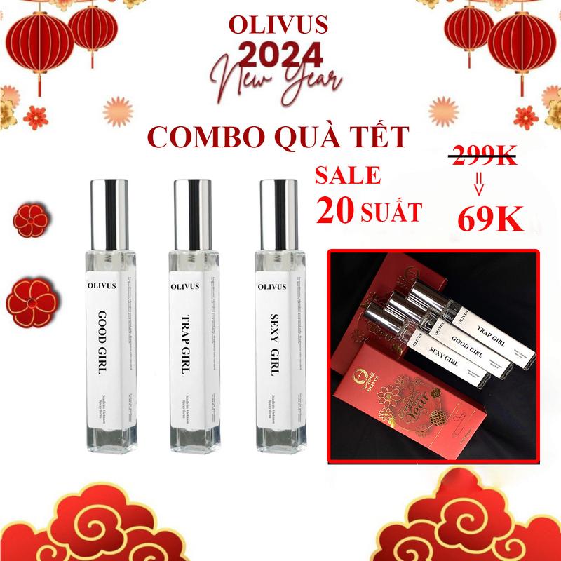 Combo Chào Tết 2024 Nước Hoa OLIVUS chính hãng hương thơm thanh lịch,cá tính,sang trọng Women Nữ Perfume Xịt Thơm Cosmetic