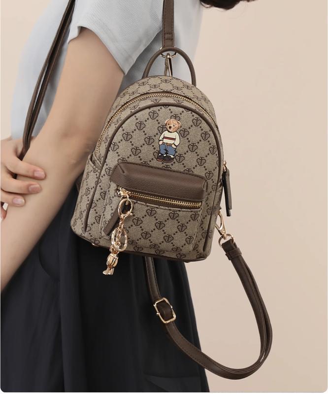 TTWN BEAR Balo gấu size S TTWN BEAR - 21 cm chính hãng nhiều màu, Balo mini Đeo Vai Da, túi đeo chéo Backpack Hoa Nhung, thiết kế trẻ trung, phù hợp mọi lứa tuổi, xuất xứ Singapore