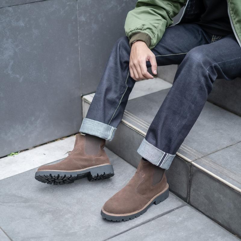 Giant Flames - Sepatu Boots Pria Chelsea Boots Adventure Riding Axel Darkbrown 6