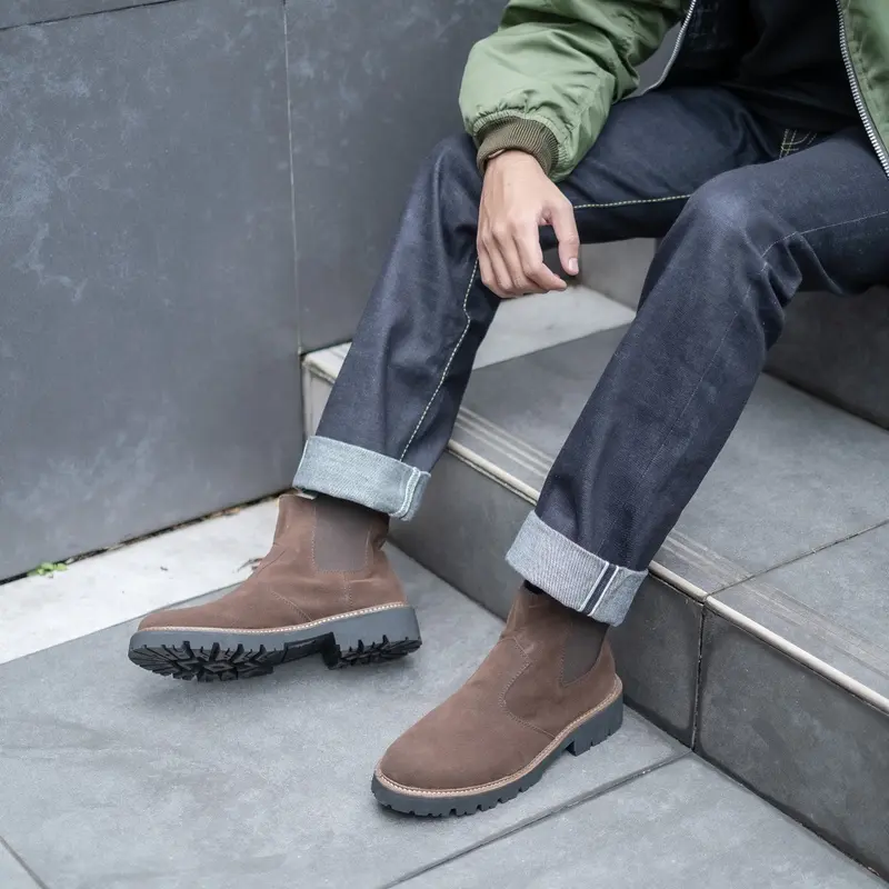 Giant Flames - Sepatu Boots Pria Chelsea Boots Adventure Riding Axel Darkbrown 6
