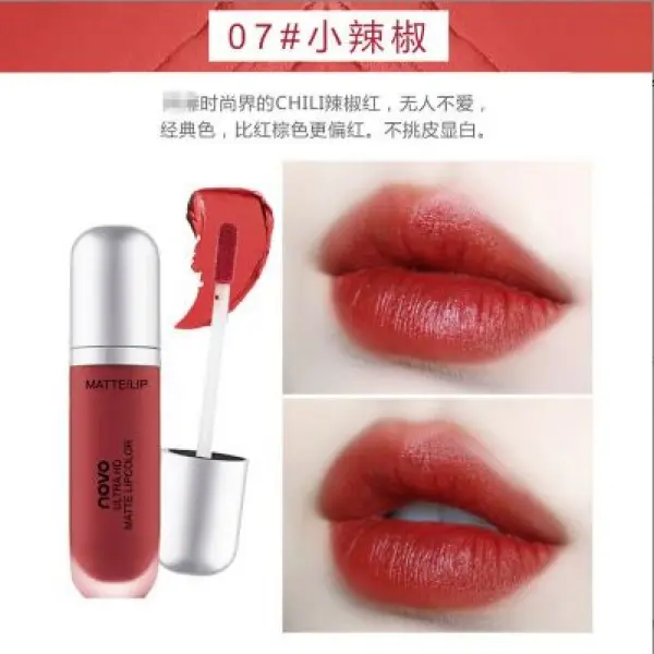 Son kem lì Novo Big Ultra HD Matte Lip Bền màu Mịn môi 7