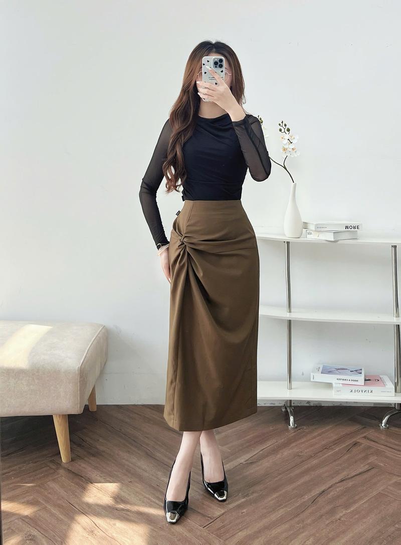 Product Introduction of Áo Nữ CChat Women Top Dáng Ôm Chất Lưới Xếp Vai Vải Nhập Khẩu 23TDC2013OT 21