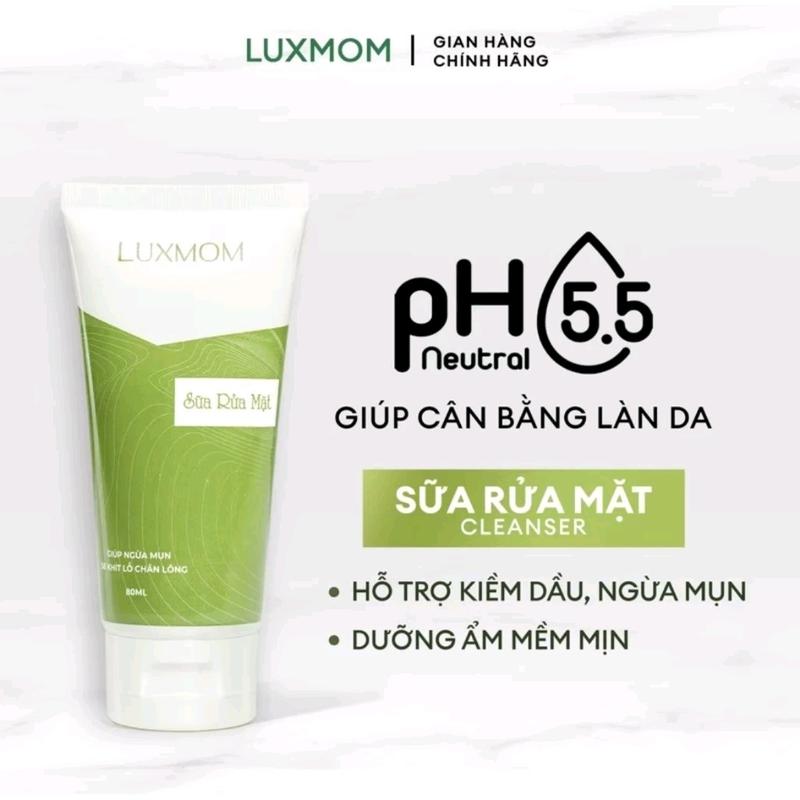 Sữa Rửa Mặt Trà Xanh Lô Hội Luxmom - Sạch Nhờn - Giúp Se Khít Lỗ Chân Lông - Ngăn Ngừa Mụn - Cân Bằng Độ PH Cho Da _ đồ skincare