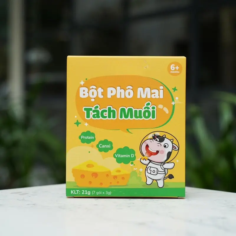 [ MUA 1 TẶNG 1] Hộp Bột Phô Mai Tách Muối Mamacook - Tiện lợi và dinh dưỡng - Hộp 7 gói x 3gr - Hỗn Hợp Gia Vị Nấu Ăn 4