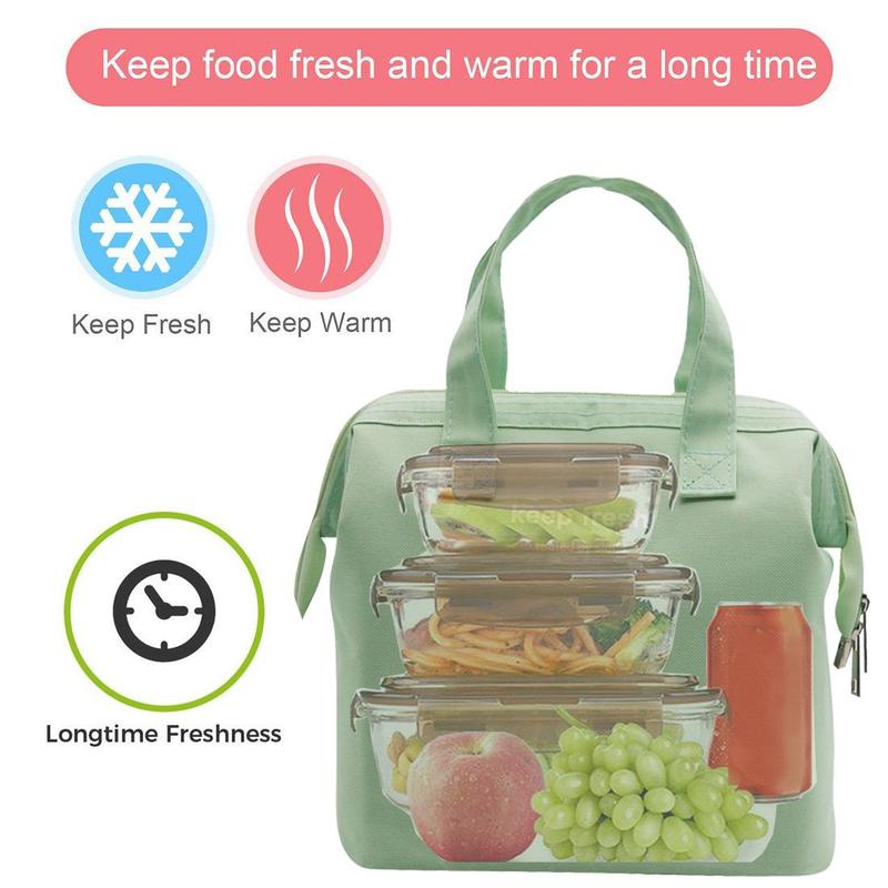 Product Introduction of Large Capacity Lunch Bag, Portable Insulated Lunch Bag, Lunch Box Storage Bag for Office School Travel Outdoor Camping, Lunch Bags for Women, Kitchen Accessories, Summer for Gift 5